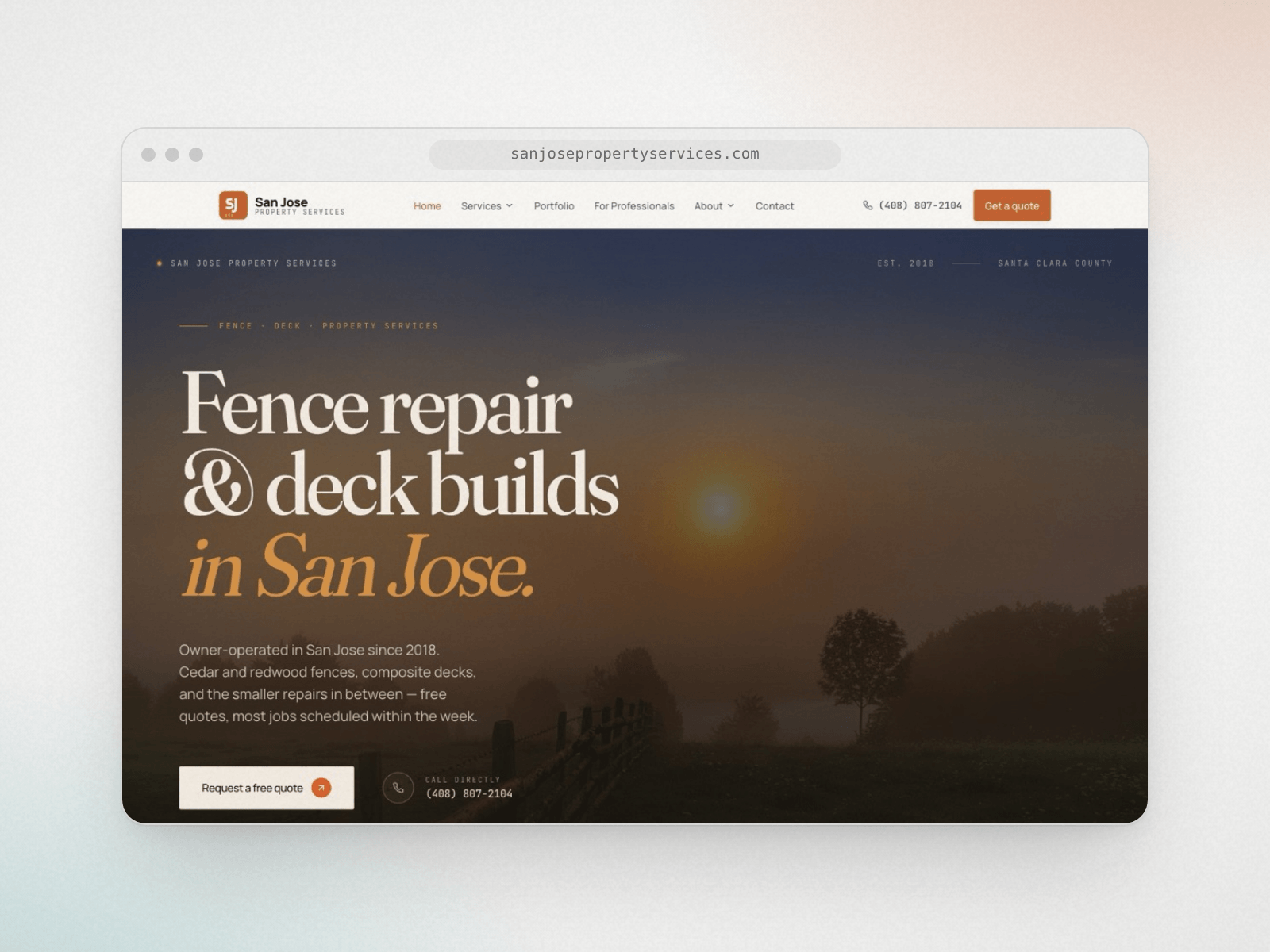 San Jose Property Services — A service-business site built to get found locally and convert.