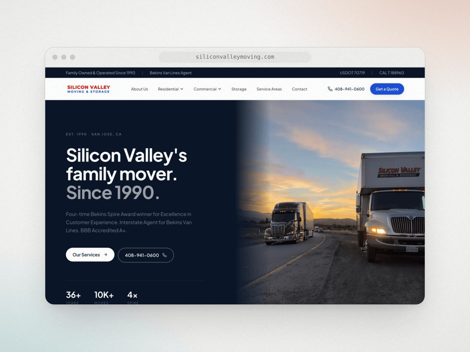 Silicon Valley Moving — The full web presence for a moving company that has been running since 1990.