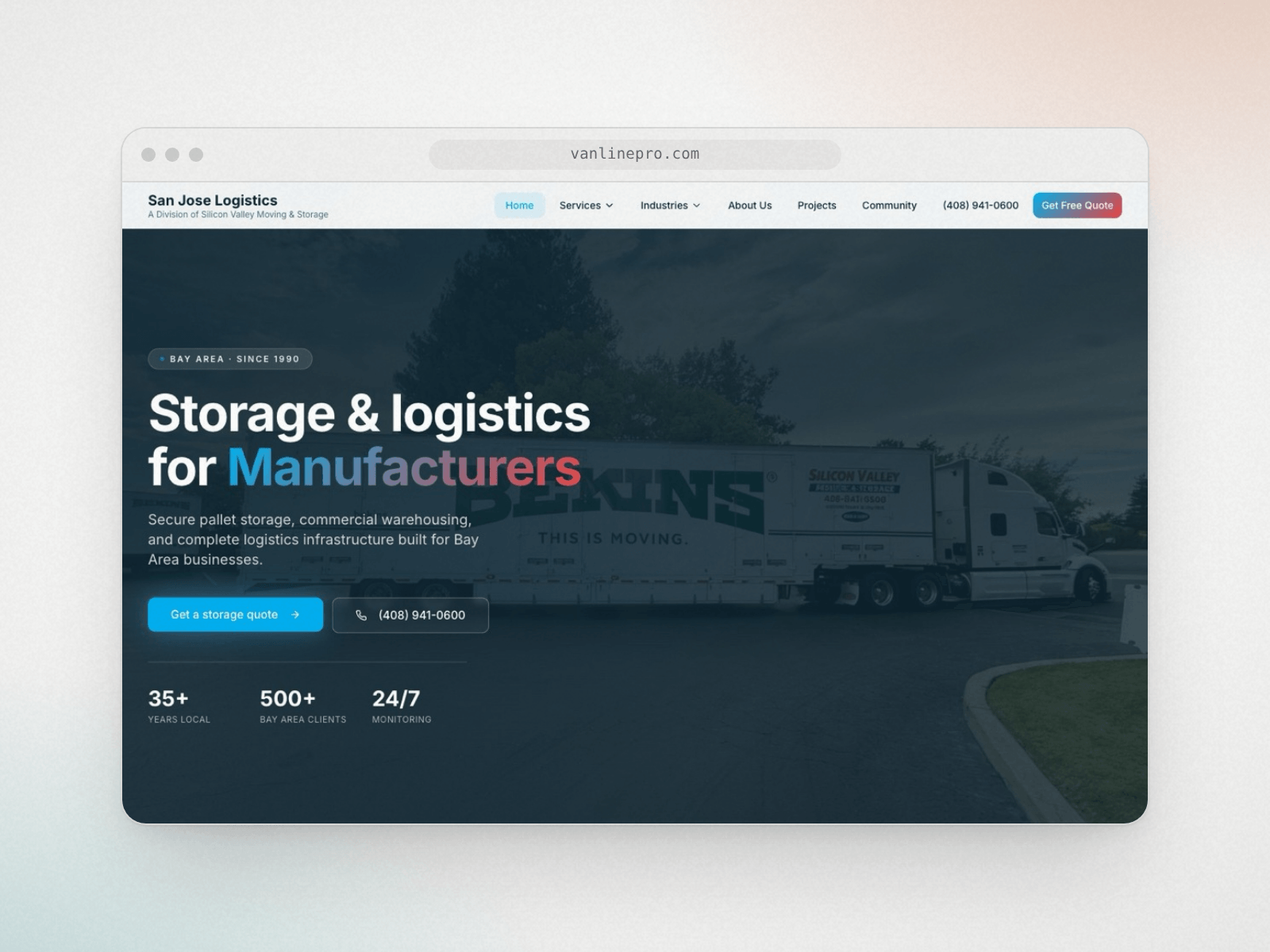 Van Line Pro — Multi-tenant software for moving companies — quoting, inventory, dispatch.